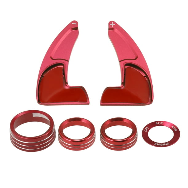 Juego de Coche Volante Cambio Paleta Extensión Adorno Perilla Cubierta rojo Unique Bargains