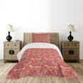 thumbnail image 4 of Ambesonne Cat Quilted Bedspread Set 2 Pcs, Kitty Doodle Paws Bow Tie, Twin Size, Multicolor, 4 of 5