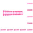 thumbnail image 3 of Guardurnaity 24 Pack Frosted Press on Nails DIY Exquisito estilo francés Colorfast Personalidad Acrílico Nail para amantes de la manicura 14pink 14 rosa 10Conjunto, 3 of 6