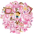 thumbnail image 2 of 35pcs-50pcs Western Stationery Stickers Cowboy Kids Stickers Pink Children Stickers for Laptops Suitcases Notebooks, 2 of 9