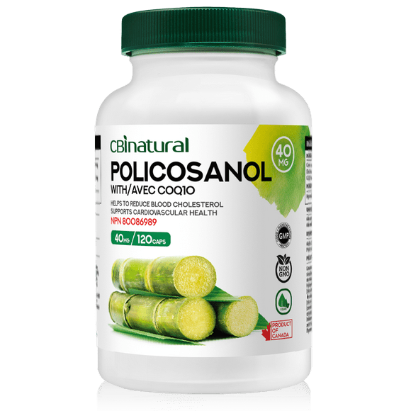 Policosanol 40mg with CoQ10 30mg 120 Veg Capsules