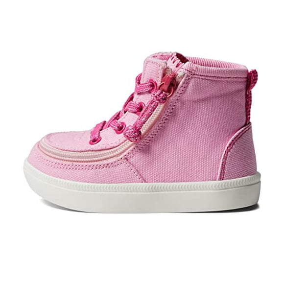 BILLY Footwear Kids Haring High Sneakers for Toddler, and Little Kids - Fabric Upper with Zippered Closure, Pull-On Style, and Rubber Outsole Pink 10 Toddler M