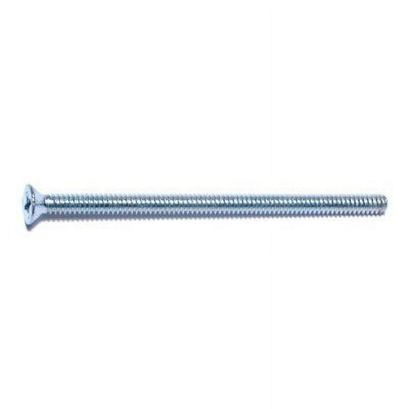 #6-32 x 2-1/2" Zinc Plated Steel Coarse Thread Phillips Flat Head Machine Screws MSCFS-147