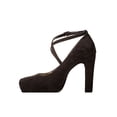 thumbnail image 3 of ZAPATILLAS TACONES VESTIR LEON MUJER DAMA NEGRO GAMUZA 9801 Leon 9801, 3 of 3