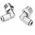 thumbnail image 5 of 4pcs All-Copper Nickel Plated Quick Connect Hose Fittings 10mm Pneumatic Quick Connect + 90 Degree BSP Male Thread(1/8"), 5 of 5
