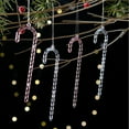 thumbnail image 6 of Candy Cane Ornaments for Christmas Tree, Hanging Decor with Transparent Acrylic Design, Festive Indoor Outdoor Xmas Party Supplies, Holiday Home Door Wall Decorations for Crafts and Winter, 6 of 8