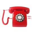 thumbnail image 3 of Teléfono fijo con cable TelPal retro vintage rojo para el hogar, 3 of 7