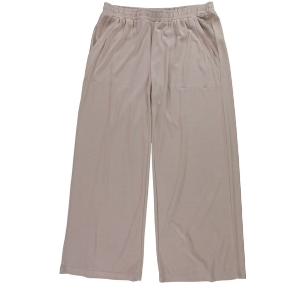 P.J. Salvage Womens Solid Cropped Pajama Lounge Pants, Brown, Small