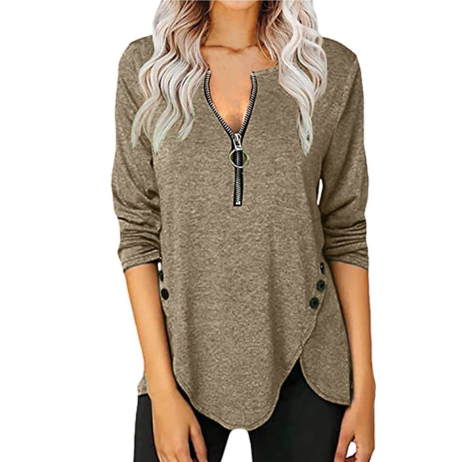 Oversized Zip up Fall Y2K Clothes V 