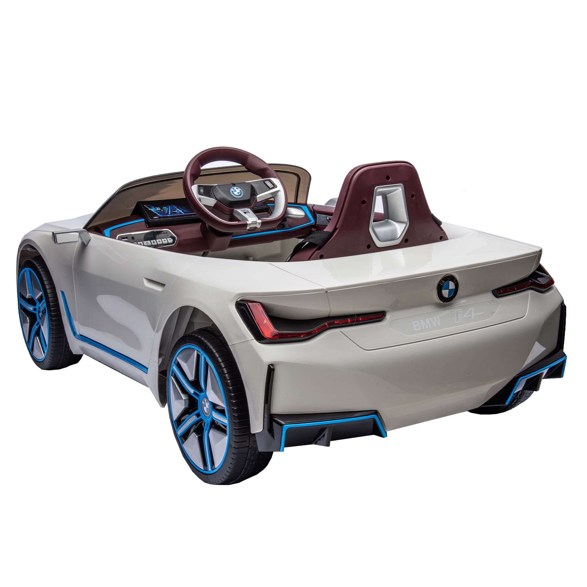Resenkos Licensed BMW Electric Car for Kids, 12v Children Ride On Toy 2.4G with Parents Remote Control, Three Speed Adjustable, White Resenkos Licensed BMW Electric Car for Kids, 12v Children Ride On Toy 2.4G with Parents Remote Control, Three Speed Adjustable, White