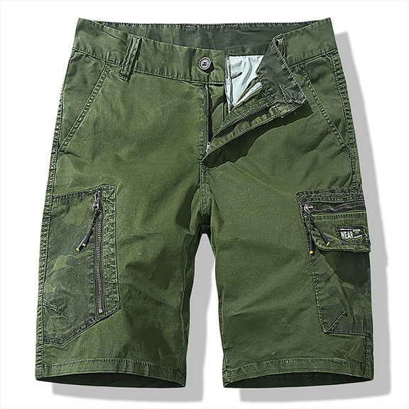 cllios Mens Cargo Shorts Big and Tall with Multi Pockets Outdoor Work Shorts Workwear Athletic Shorts Cargo Shorts for Men Under $5 Army Green,XL