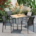 thumbnail image 2 of Outsunny Patio Chairs Set of 4, Stackable Outdoor Dining Chairs, Black, 2 of 10