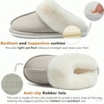 thumbnail image 4 of Evlmd Fuzzy House Slippers for Women, Memory Foam Fluffy Soft Warm Slip On House Slippers, Anti-Skid Cozy Plush for Indoor Outdoor, 4 of 6