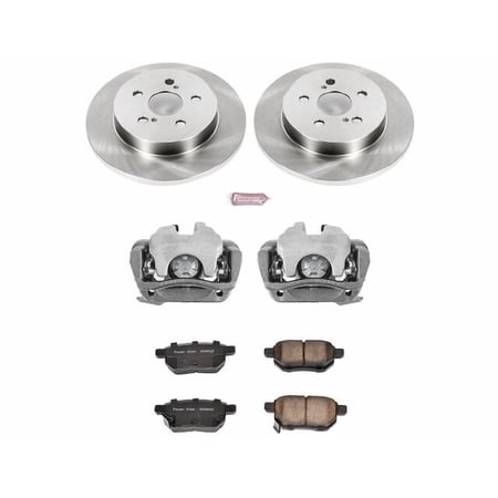 Rear Brake Pad and Rotor Kit - Compatible with 2009 - 2010, 2014 - 2019 Toyota Corolla 1.8L 4-Cylinder - Power Stop