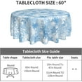 thumbnail image 4 of Merry Christmas Tablecloth 60 Inch Round Xmas Table Cloth Winter Blue Snowflakes Tablecloths Christmas Table Covers for Holiday Party Dining Kitchen Home Picnic Patio (Blue Snowflake), 4 of 6