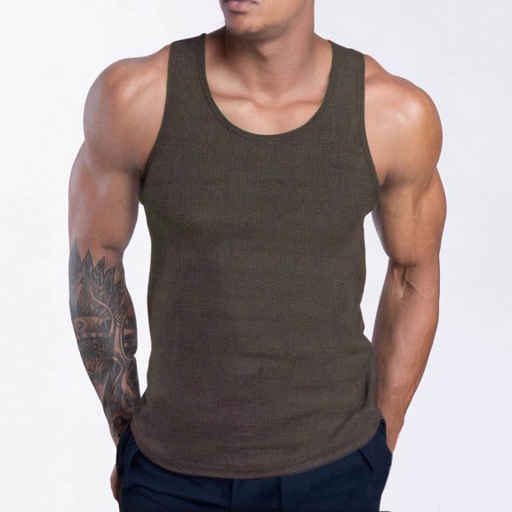 Jyeity Tank Tops for Men Crew, Neck Loose Tank Tops Breathable Sporty Gym Tank Top