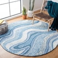 thumbnail image 2 of SAFAVIEH Soho Stanice Abstract Runner Rug, Blue/Ivory, 2'3" x 8', 2 of 10