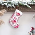 thumbnail image 5 of Cauagu Peonies And Roses for Christmas Stockings,1-Pack Large Xmas Stocking Holiday and Farmhouse Stocking Fit for Christmas Holiday Party Decoration(17.7*11 Inch), 5 of 7