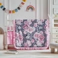 thumbnail image 1 of Juego de ropa de cuna UOZZI BEDDING Floral Rosa Gris 3 piezas, 1 of 9
