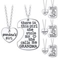 thumbnail image 3 of TidBay 1 Set 2 Pcs English Letters Carved Mommy Daddy Girl Pendant Chain Necklaces, 3 of 7