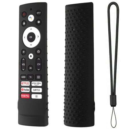 Silicone Case for Hisense ERF3V90H 100L5G-DLT100B TV Remote Dustproof Cover Sleeve with Lanyard