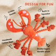 thumbnail image 2 of Juguete para perro Pawfoo Lab, langosta de peluche grande con sonido y cuerda, 2 of 9