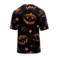 thumbnail image 5 of Mens Halloween Shirts Casual Halloween Tees Short Sleeve Tops for Men Crewneck Pumpkin Print Halloween Mens Shirt Casual, 5 of 5