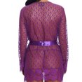 thumbnail image 4 of Gibobby Ropa sexy de mujer para sexo Conjunto de ropa interior de encaje para mujer, conjunto de ropa interior y ropa interior de encaje con correa, lencería sexy(Morado, M), 4 of 5