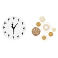 thumbnail image 1 of Reloj de pared,Reloj de pared con bailarina,reloj decorativo colgante.,Manualidades de pared,Decoración para colgar en la pared,ratán artesanal tejido,Juego de decoración de pared Adorno, 1 of 8