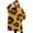 Yellow and Black, variant on Oversized Wearable Blanket Hoodie,Yellow and Black Of Leopard Print Sherpa Blanket Hoodie with Super Pockets,Super Warm Fuzzy Pullover for Women & Men