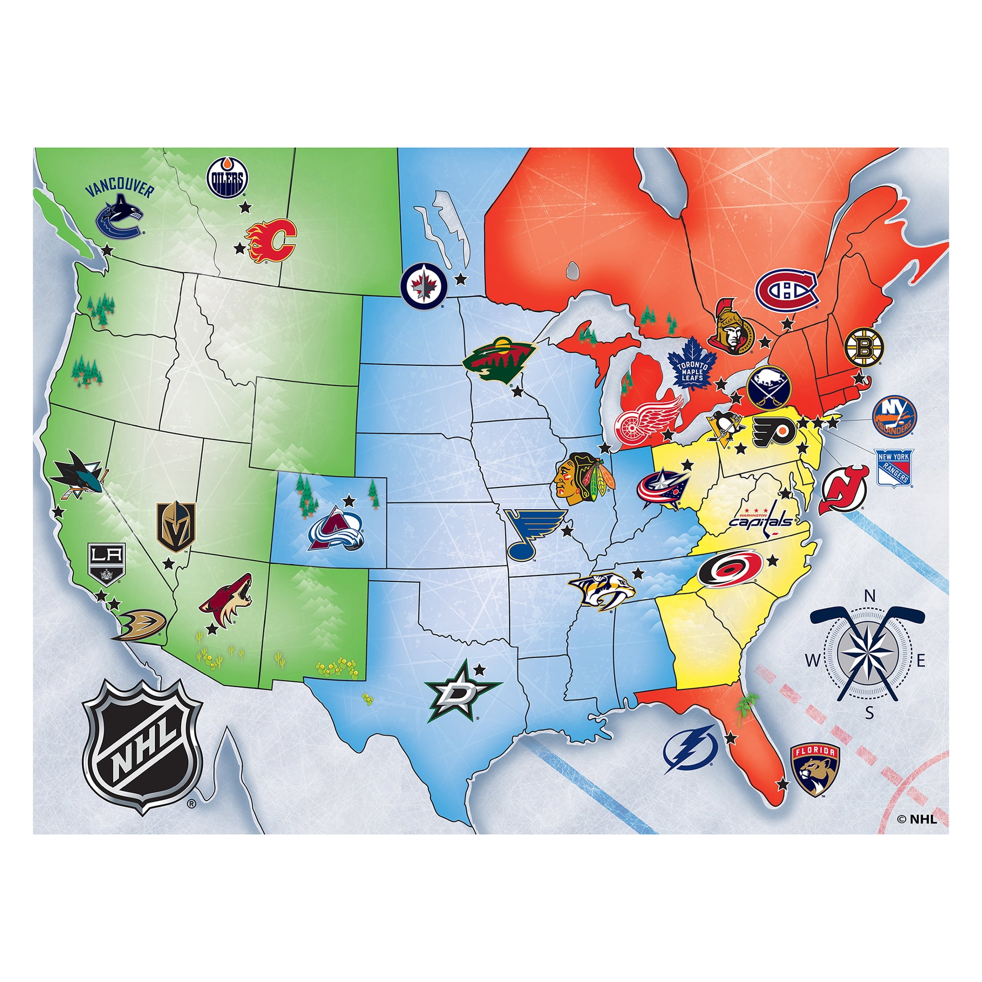 MasterPieces NHL Map Puzzle (500-Piece 