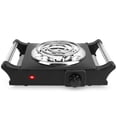 thumbnail image 3 of Countertop Electric Single Burner 1000W Portable Coil Heating Hot Plate Stove Kitchen Cooker Stove with Handles 5 Temperature Adjustments Black, 3 of 12