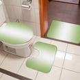 thumbnail image 4 of Dark Sea Green Ombre Bath Mat 3 Piece Bathroom Rug Set, Modern Gradient Abstract Art Non Slip Bath Rug Contour Mat and Toilet Lid Cover, Absorbent Shower Mats Soft Bath Rugs and Mats Sets, 4 of 8