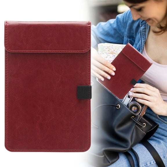 Mini Clipboard, A6 Leather Small Clipboard, A6 Size Magnetic Writing Clip Boards for Business, Office,Restaurant and Hotel Featuring Soft Wear Resistance