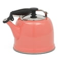 thumbnail image 4 of Martha Stewart Everyday Lily Pond Coral 2.2-Quart Stainless Steel Tea Kettle w/ Lid, 4 of 6