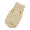 thumbnail image 2 of Dog Sweater Clothes Dog Sweaters for Small Dogs Girl Boy Teacup Dog Yorkie Turtleneck Knitted Sweater Pet Clothes Fall Dog Clothes XS, Khaki, 2 of 9