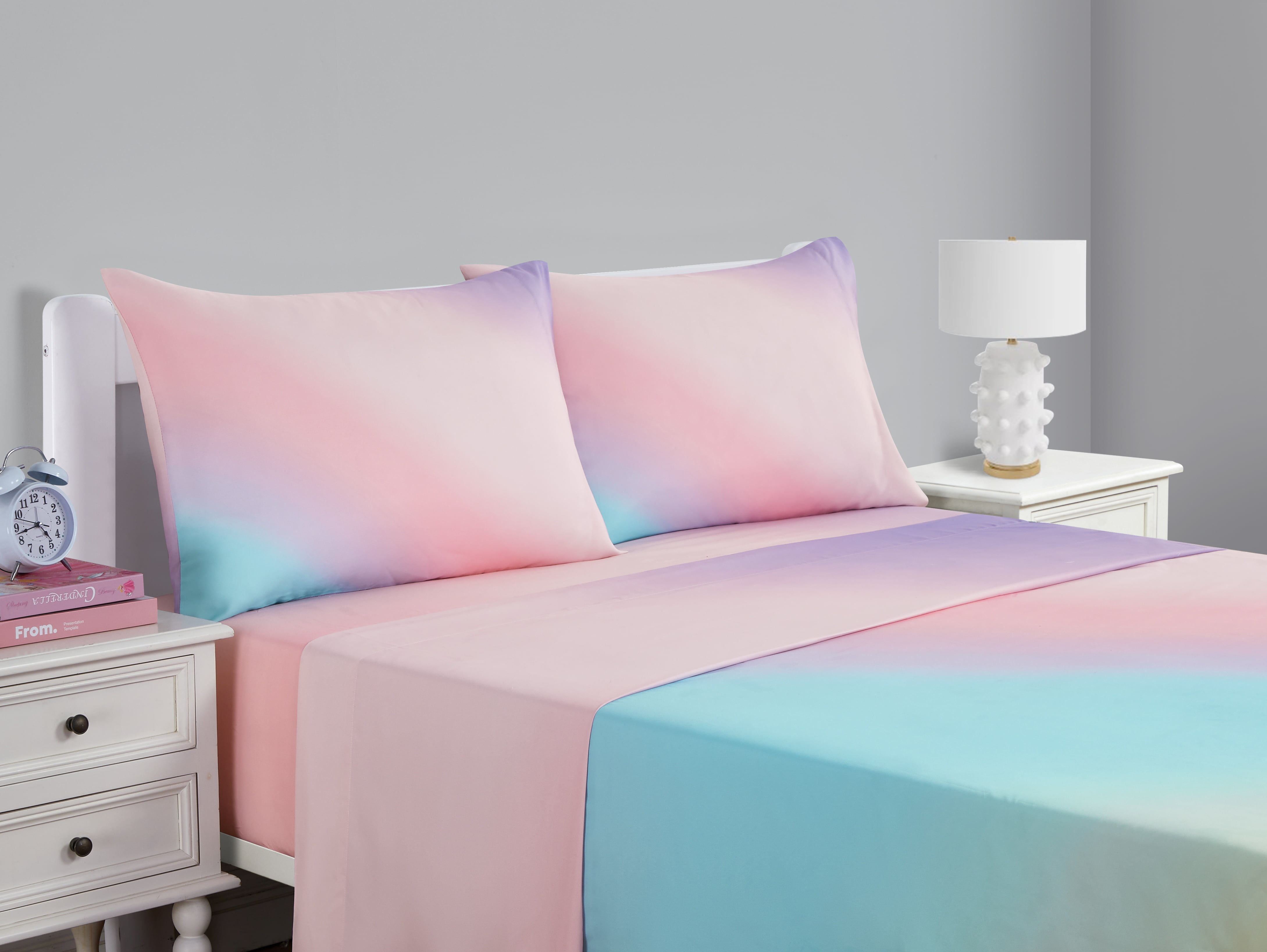 Your Zone Kids Super Soft Microfiber Sheet Set, Ombre, Full, 4 Piece