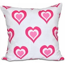 Simply Daisy 16" x 16" Valentine Print Pillow, Pink
