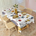 thumbnail image 2 of White Baseball Fun Club Pattern Rectangle Tablecloth 60"x102",Waterproof Polyester Rectangle Table Cloth, Wipeable Spillproof Polyester Tablecloth for Dining, Camping, Indoor and Outdoor, 2 of 6