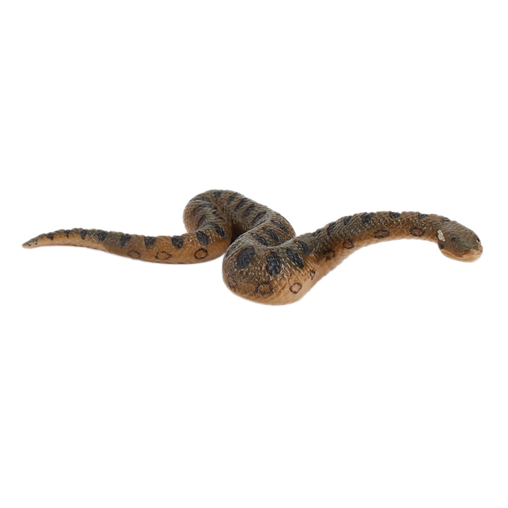 Realistic Fake Rubber Toy Snake Brown Fake Snakes Preschool Toys