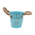 thumbnail image 1 of Maceta con forma de cubo para flores, versátil, para decoración del hogar, jarrón de metal, cubo de metal para sala de estar, porches delanteros y Azul, 1 of 8