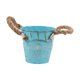 thumbnail image 1 of Cubo de flores de metal, versátil, para decoración de fiestas, decoración del hogar, maceta, jarrón de metal para patios, balcones, oficinas, casas de Azul, 1 of 9