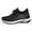 Black, variant on Womens Sneakers Antislip Slip on Woven Mesh Nursing Shoes Casual Lace up Lightweight Tennis Walking Shoes Black Size 8