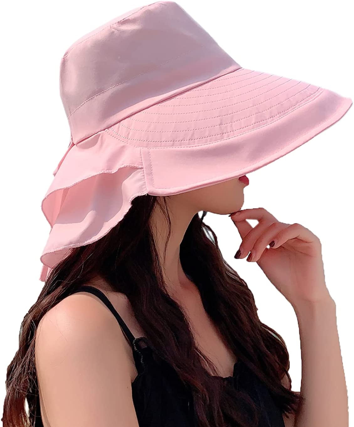 Zukuco Women Sun Hat with Ponytail Hole, UPF 50+ Wide Brim Outdoor hat