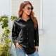 thumbnail image 1 of Blusa con botones de color puro, camisa de pana para mujer, blusa holgada de pana para mujer, blusa con bolsillo, valor excepcional, 1 of 6