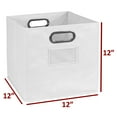 thumbnail image 3 of Niche Cubo Storage Organizer Open Bookshelf Set- 8 Cubes 4 Canvas Bins- White Wood Grain/White, 3 of 6
