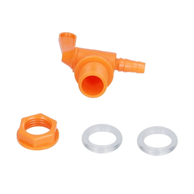 Robinet de Seau de Fermentation Robinet de Baril de Brassage de Bière Homebrew Boisson Gazeuse Kit de Robinet de Seau de Fermentation avec Joints Orange