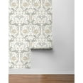 thumbnail image 4 of NextWall Ivory & Grey Honeysuckle Trail Peel and Stick Wallpaper, 4 of 8