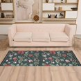 thumbnail image 2 of Yayeee Runner Rug for Bedroom 2'x6' Machine Washable Hallway Non Slip Mat, Green Christmas, 2 of 8