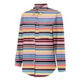thumbnail image 6 of kaondbfi Women Cotton Shirt Printed Fashion Button Down Shirts Casual Tops Long Sleeve Blouse Womens Fashion Summer Essentials Clothing, 6 of 7